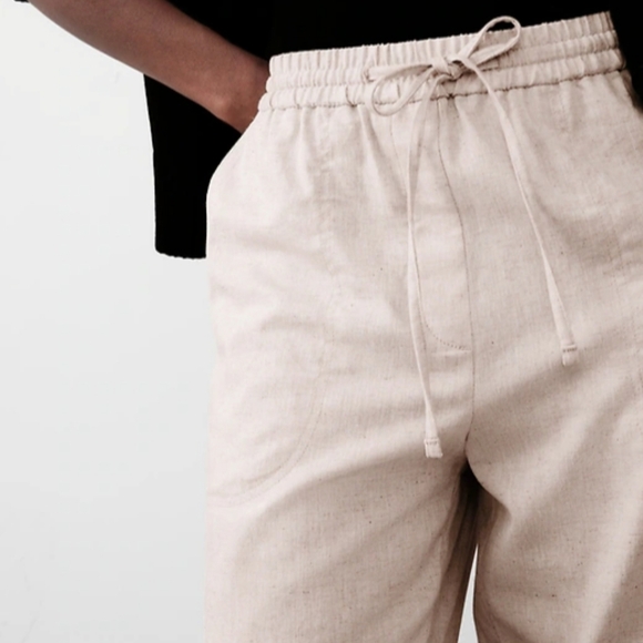 NWOT Linen Blend Banana Republic High Rise Relaxed Fit Pant XS - Picture 2 of 10